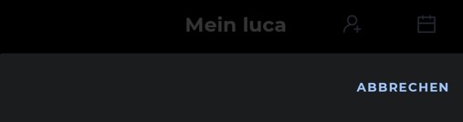 Bildschirmausschnitt der Luca-App