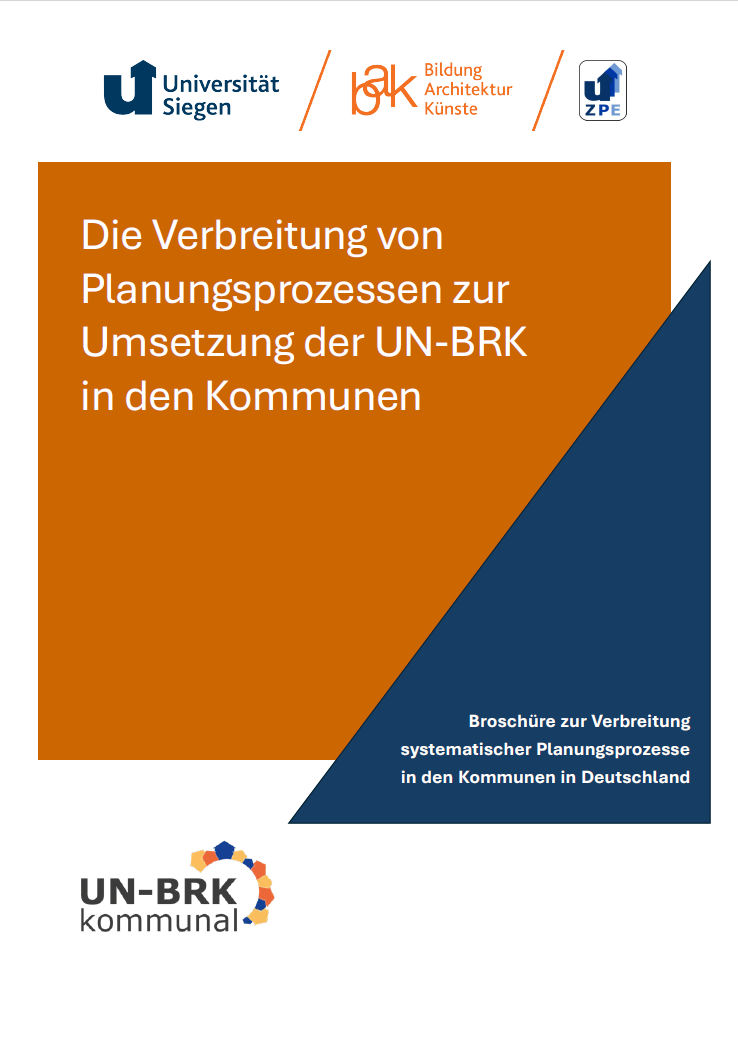 Deckblatt der Broschüre Die Verbreitung von Planungsprozessen zur Umsetzung der UN-BRK in den Kommunen.