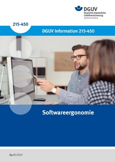 Titelblatt der DGUV-Publikation Softwareergonomie